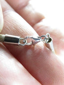 Sterling Silver Mesh Slide Necklace Southwestern Hardstone Geometric Pendant