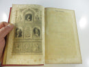 Foxed rear endpapers and pastedown of the red cloth hardcover.