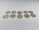 Set of 10 US Roosevelt Silver Dimes 90% Silver 90% Lot Mixed Conditions Coins Collection 90% Circulated Mint Piece