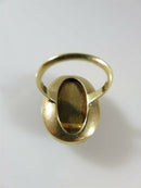 Victorian Era 14K Gold High Relief Carved Hardstone Roman Soldier Ring Size 7