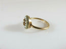 Georgian 14K Yellow Gold Garnet and Seed Pearl Cluster Ring Size 5.5