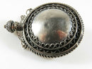 Old Palestine Sterling Round Perfume Scent Flask Fancy Chatelaine Perfume Bottle