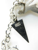 Circa 1960's Sterling Silver High School Charm Bracelet 7" TL Football, Diver,  Pennant, Guitar