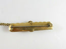 Victorian 14K Gold Filled Hat Pin with Hat Bar Pin & Chain Assembly