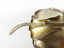 Vintage Taxco .999 Silver Hand-Worked Flower Brooch, Sculpted Petals & Leaves, 4" × 2¼", Unpolished (Repair)