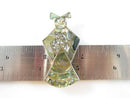 Lovely Inlaid Abalone Figural Woman Sterling Silver Mexico Brooch