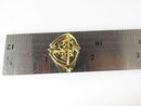 10K SM&S Art Nouveau/Edwardian Pendant Watch Pin, Openwork Floral, c.1900