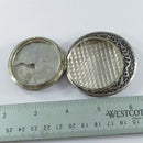 Antique Middle Eastern 800 Silver Compact Hammered Silver Compact Trinket Box