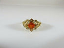Michael Valitutti 14K Gold Ring with Orange Stone, Diamond & Yellow Accents Size 5