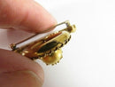 Victorian Archaeological Revival Double Griffin Brooch in Gold with Ruby Eyes