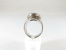 Polished Cabochon Blue Agate Pinky Ring Sterling Silver Sajen Size 10.25