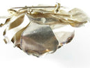 Vintage Taxco .999 Silver Hand-Worked Flower Brooch, Sculpted Petals & Leaves, 4" × 2¼", Unpolished (Repair)