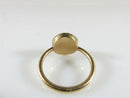 Georgian 14K Yellow Gold Garnet and Seed Pearl Cluster Ring Size 5.5