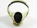 Antique 14K Gold Reverse-Painted Glass Floral Plaque Ring c.1910–1930 (≈8 g, Sz 6)
