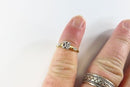 Affordable Diamond Engagement  Promise Ring 14K Yellow Gold Illusion Setting Siz