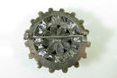 Antique Cabochon Orange Coral Gems Filigree Brooch Beautiful 800 Silver
