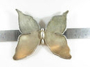Huge Unsigned Artisan Sterling Silver Eclectic Butterfly Scarf Slide Pendant