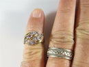 14K Yellow Gold Ring with 10 Marquise Tanzanite Stones Size 7 CID Hallmarked 4.2g