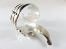 Alfredo Villasana Modernist Hinged Cuff Clamper Bracelet 925 Taxco Mexico