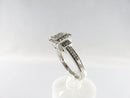 10K White Gold Diamond Illusion Fashion Engagement Ring Size 7.75