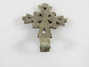 1 7/8" High Celtic Style Coptic Ethiopia Silver Cross With Chamfered Decoration