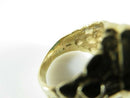 Retro 14K Turquoise Solitaire Nugget Pinky Ring Size 7 3/4 Hallmarked 14K GSI
