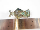Lovely Inlaid Abalone Figural Woman Sterling Silver Mexico Brooch
