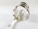 Alfredo Villasana Modernist Hinged Cuff Clamper Bracelet 925 Taxco Mexico