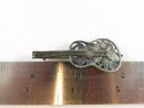 Beautiful Victorian Guitar Brooch Floral Decor Forget Me Not in Sterling