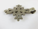 1 7/8" High Celtic Style Coptic Ethiopia Silver Cross With Chamfered Decoration
