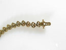Stylish Gold Washed Sterling Silver 7 1/4" Long Faceted Pink Glass Link Bracelet