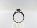 10K White Gold Diamond Illusion Fashion Engagement Ring Size 7.75