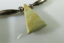 Beautiful Inlaid Stone Tab Choker Necklace With Sterling Silver Pearls & Melons