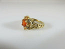 Michael Valitutti 14K Gold Ring with Orange Stone, Diamond & Yellow Accents Size 5