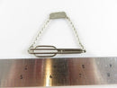 Vintage Swank Sterling Silver Tie Bar Clamp With Dangling Plaque for a Monogram