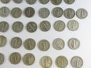 Lot of 50 Mercury Silver Dimes 90% Silver Mixed 1940s Dates Circulated Coins 90% silver coins 1940s silver dimes