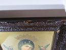 Antique Puccinelli Mother Mary & Jesus Lithograph in Original Antique Frame