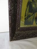Antique Puccinelli Mother Mary & Jesus Lithograph in Original Antique Frame