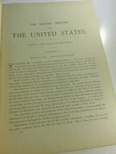 The Youths' History of the United States Edward S. Ellis 1887 Two-Volume Set Parts I-IV Cassell Leather Hardcover