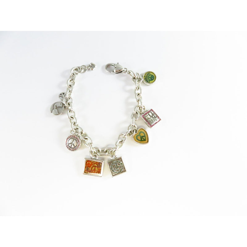 Brighton Charm Bracelet With Peace & Love Themed Charms