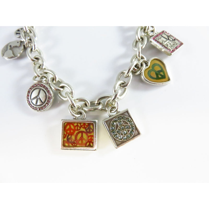 Brighton Charm Bracelet With Peace & Love Themed Charms