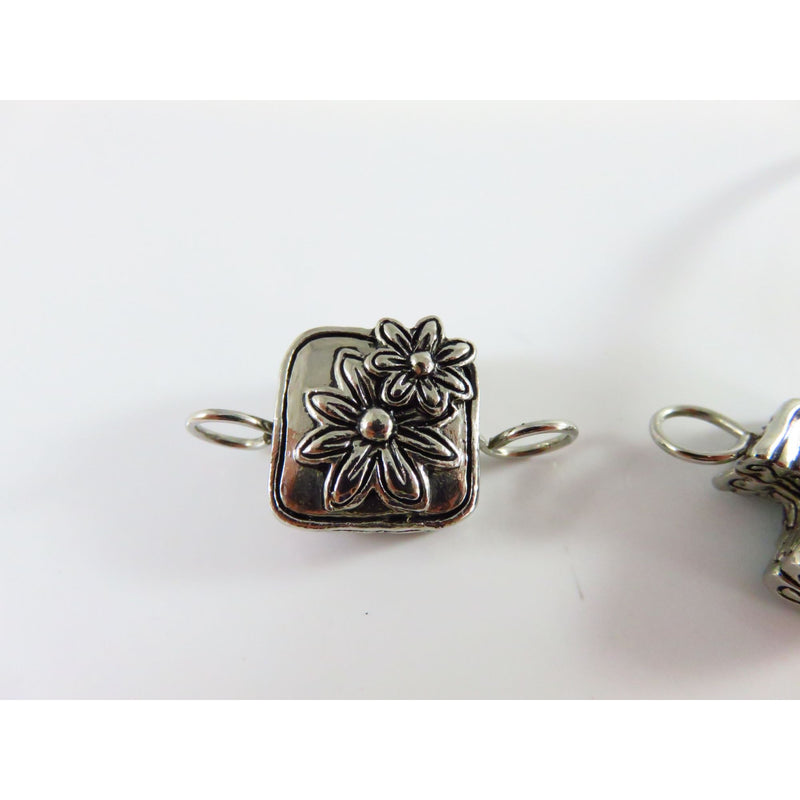 Swappable Top Bracelet 4 Reversible Tops Crown Angel Flower & Metal Designs 7" Length