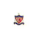 Hound Club Of Victoria Dog Medal Gold Tone Red White Blue Enameled Pre-Owned HCV Medallion 26.12mm — Gold, Enamel — front vie