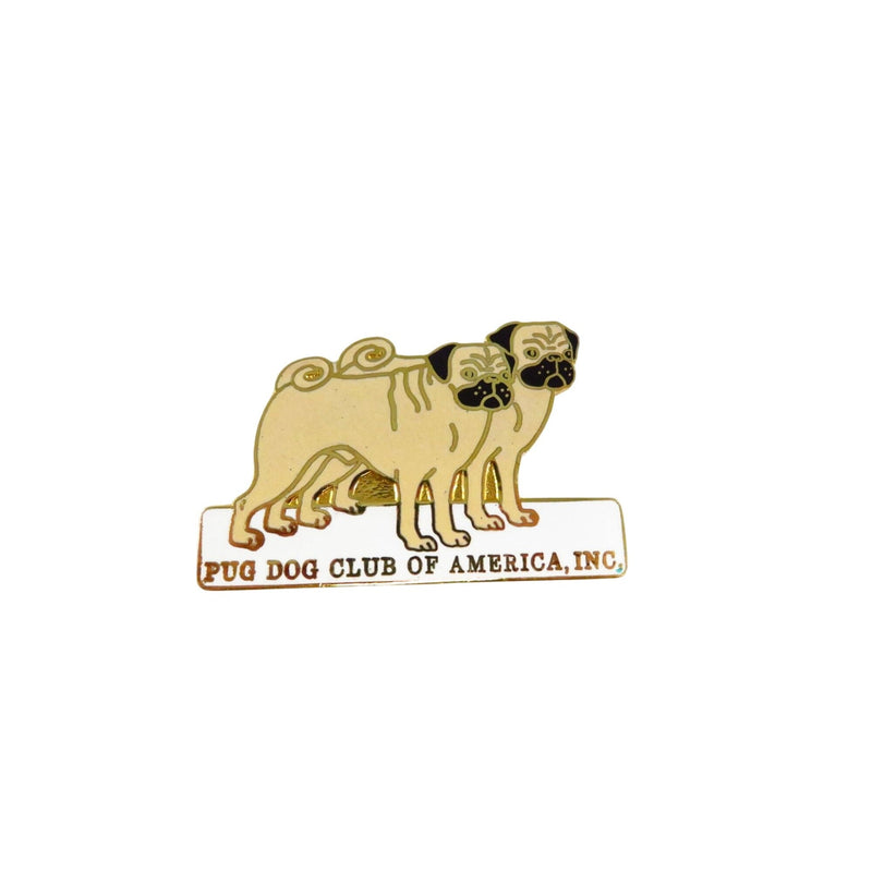 Pug Dog Club Of America Inc. Decorative Enamel Medallion — Gold, Enamel — front view