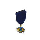 Vintage Judges Ribbon North Of The Harbour All Breeds Kennel Club Blue & Gold Tone Enamel Pin Badge — Gold, Enamel — front vi
