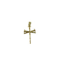 10K Gold Nail Crucifix Cross Pendant 1" Signed RSS Made In Turkey — 10K, Gold — front view