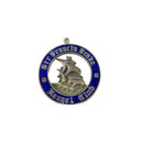 Vintage Sir Francis Drake Kennel Club Dog Show Silver Tone Medallion With Blue Enamel — Silver, Enamel — front view