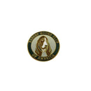 Basset Hound Club Of America Gold Tone Enamel Lapel Pin Dog Club Badge 1" Round — Gold, Enamel — front view