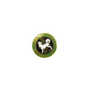 Badge of the Cynological Association Poland Lapel Pin 1/2" Siberian Husky And Man Design — Gold, Enamel — front view