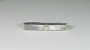 Sterling Silver Tie Bar Clip With Etched Face and Applied Cultured Pearl